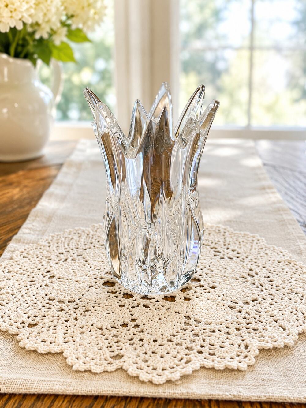 Mikasa Petite Flame Crystal Bud Vase 4"